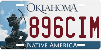 OK license plate 896CIM