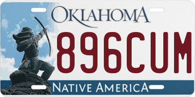 OK license plate 896CUM