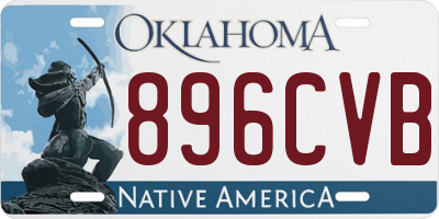 OK license plate 896CVB