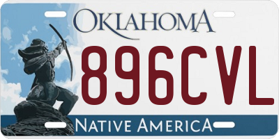 OK license plate 896CVL