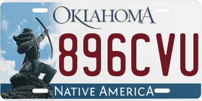 OK license plate 896CVU