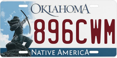 OK license plate 896CWM