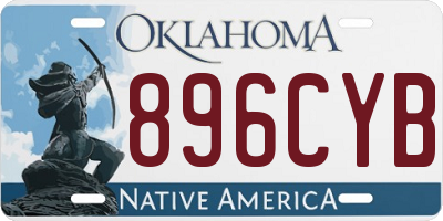 OK license plate 896CYB