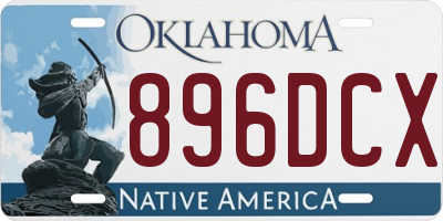 OK license plate 896DCX