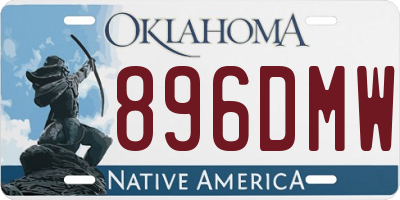 OK license plate 896DMW