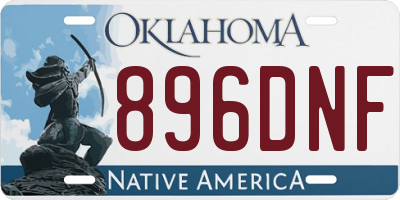 OK license plate 896DNF
