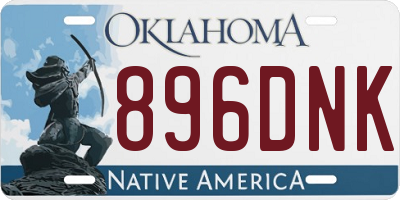 OK license plate 896DNK