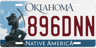 OK license plate 896DNN