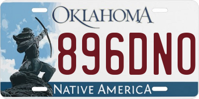 OK license plate 896DNO