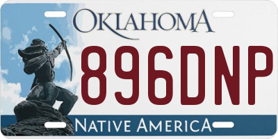 OK license plate 896DNP