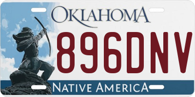 OK license plate 896DNV
