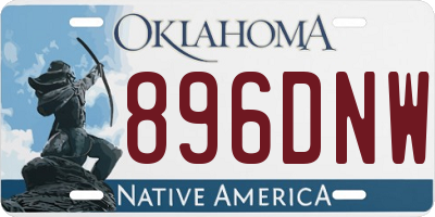 OK license plate 896DNW