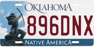 OK license plate 896DNX