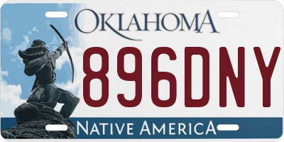OK license plate 896DNY
