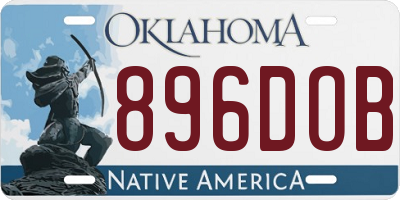 OK license plate 896DOB