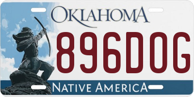 OK license plate 896DOG