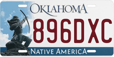 OK license plate 896DXC