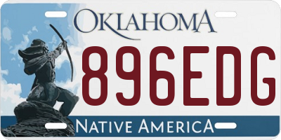 OK license plate 896EDG