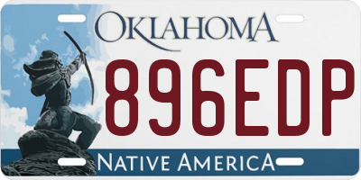 OK license plate 896EDP