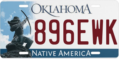 OK license plate 896EWK