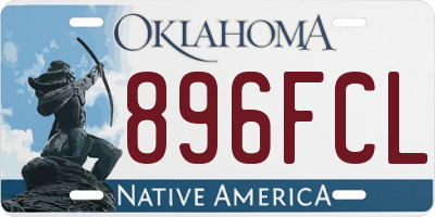 OK license plate 896FCL