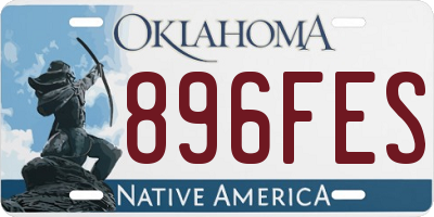 OK license plate 896FES