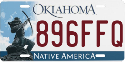 OK license plate 896FFQ