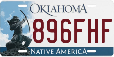 OK license plate 896FHF