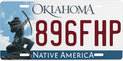 OK license plate 896FHP