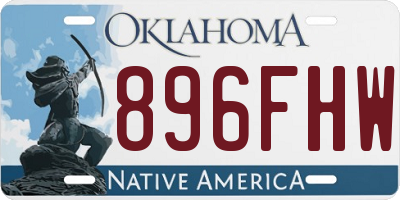OK license plate 896FHW