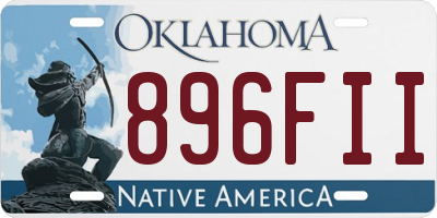 OK license plate 896FII