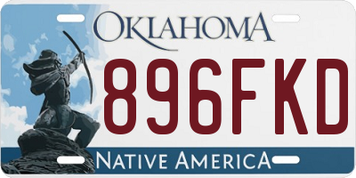 OK license plate 896FKD