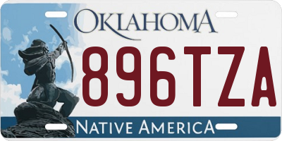 OK license plate 896TZA