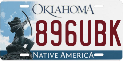 OK license plate 896UBK