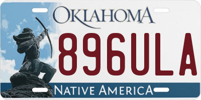 OK license plate 896ULA