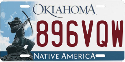 OK license plate 896VQW