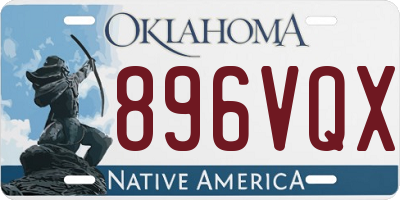 OK license plate 896VQX