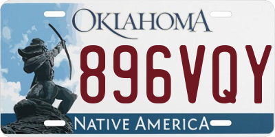OK license plate 896VQY