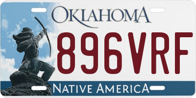 OK license plate 896VRF