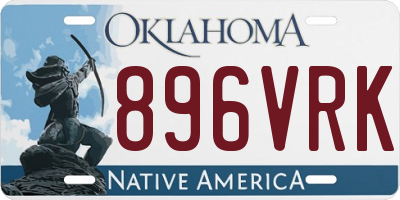 OK license plate 896VRK