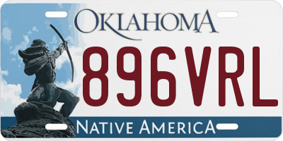 OK license plate 896VRL