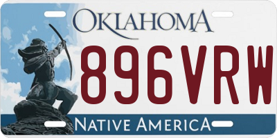 OK license plate 896VRW