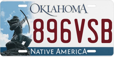 OK license plate 896VSB