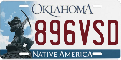 OK license plate 896VSD