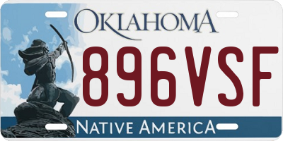 OK license plate 896VSF
