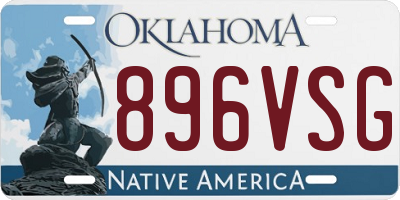 OK license plate 896VSG