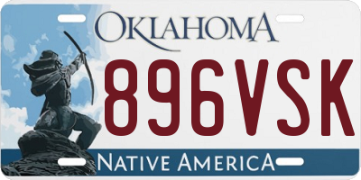 OK license plate 896VSK