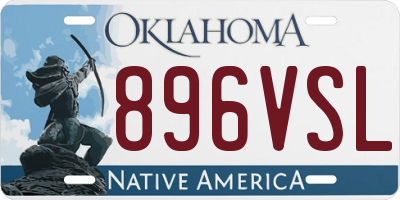 OK license plate 896VSL
