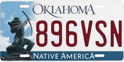 OK license plate 896VSN