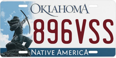 OK license plate 896VSS